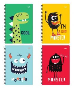 Next cute monsters τετράδιο σπιράλ 17x25εκ. 1θεμ., 35φ.
