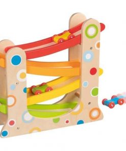 Goki ξύλινη πίστα με 3 αυτοκινητάκια  Υ30x8,5x28 εκ.