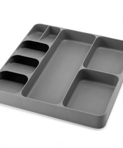 Θήκη για μαχαιροπίρουνα, γκρι, 40x38,5x5εκ.