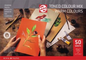 Talens μπλοκ mix θερμών χρωμάτων 50φυλ. Α3 180 γρ.