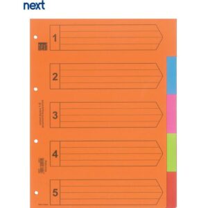 Next διαχωριστικά χάρτινα ντοσιε 1-5 Α4