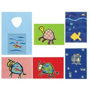 Ευχετ. κάρτες 16,7x11,7εκ. 5 σχέδια κοκτέηλ