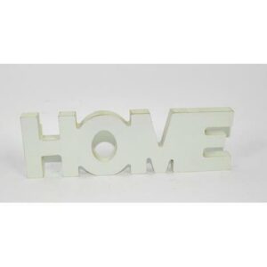 Επιγραφή ξύλινη home λευκή 19x5εκ.