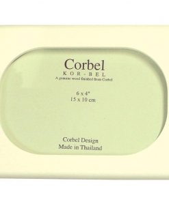 Κορνίζα ξύλινη οβάλ λευκή για φωτό 10x15εκ.