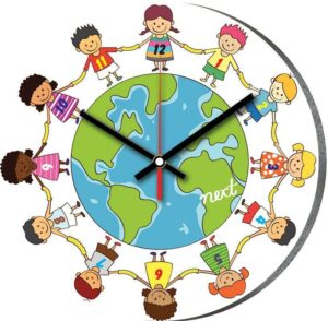 Next ρολόι Ø31εκ. "γη-παιδιά"