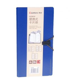 Comix θήκη για 30 κάρτες μπλε 12x22.5x13εκ.