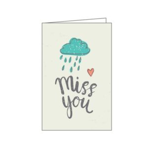 Ευχετήρια κάρτα μου λείπεις 12x17εκ.