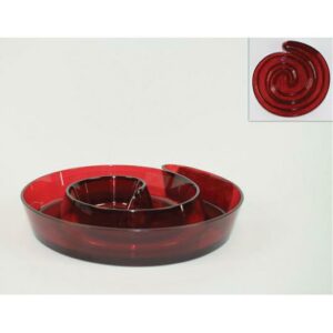 Πλαστικό πιατάκι σαλιγκάρι κόκκινο Ø15εκ.