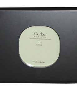 Κορνίζα ξύλινη οβάλ μαύρη για φωτό 7,5x7,5εκ.