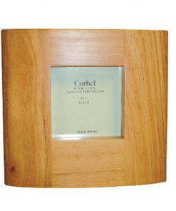 Κορνίζα ξύλινη καφέ οβάλ για φωτό 7,5x7,5εκ.