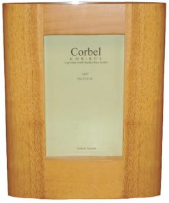 Κορνίζα ξύλινη καφέ οβάλ για φωτό 10x15εκ.