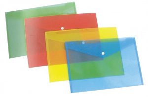 Φάκελος με κουμπί Α4 4 χρώματα Υ32x24εκ.
