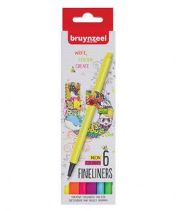 Bruynzeel College σετ 6 μαρκαδοράκια νέον χρώματα