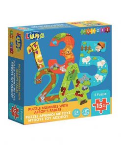 Luna παζλ Αριθμοί με τους Μύθους του Αισώπου, 15 τεμ.