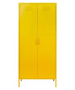 Ντουλάπα μεταλλική Nextdeco δίφυλλη κίτρινη Υ170x76x50εκ.