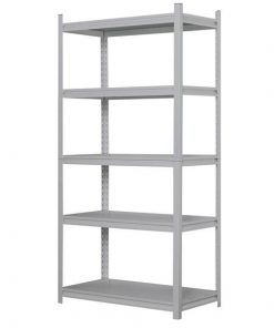 Ραφιέρα μεταλλική Nextdeco ενισχυμένη με 5 ράφια λευκή Υ183x91,5x45,7εκ.