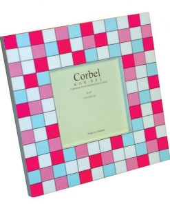 Κορνίζα ξύλινη πολύχρωμη για φωτό 10x10εκ.