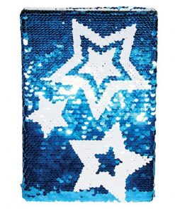 Τετράδιο με παγιέτες, Αστέρια, 80 φύλλα, 15x21 εκ.