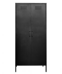 Ντουλάπα μεταλλική Nextdeco δίφυλλη μαύρη Υ170x76x50εκ.