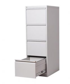 Συρταριέρα φακέλων Nextdeco γκρι 4 συρτάρια Υ133,1x46x62εκ.