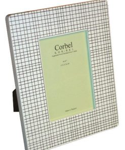 Κορνίζα ξύλινη άσπρο-μαύρο για φωτό 10x15εκ.