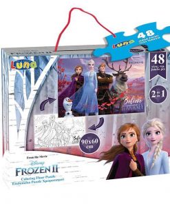 Luna παζλ δαπέδου Frozen 2, 2 όψεων, 48 τεμ., 90x60εκ.