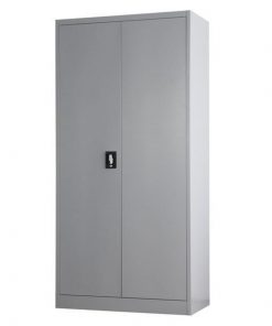 Ντουλάπα μεταλλική Nextdeco δίφυλλη γκρι με κλειδαριά Υ185x90x45εκ.