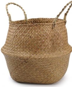 Ψάθινο καλάθι Υ35εκ. Ø 28εκ.(το άνοιγμα)