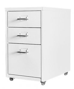 Συρταριέρα μεταλλική Nextdeco τροχήλατη λευκή Υ48.6x28x41εκ.