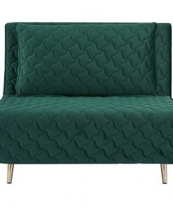 Πολυθρόνα κρεβάτι Nextdeco Barcelona καπιτονέ πράσινο Υ83x106x92εκ.