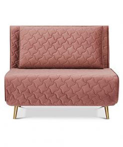 Πολυθρόνα κρεβάτι Nextdeco Barcelona καπιτονέ ροζ Υ83x106x92εκ.
