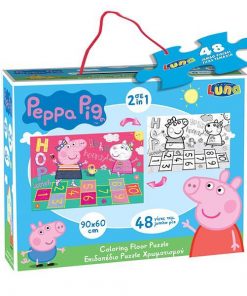 Luna παζλ δαπέδου Peppa pig, 2 όψεων, 48 τεμ., 90x60εκ.