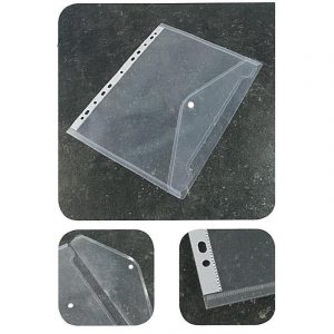 Φάκελος με κουμπί που κλασάρεται διάφανος Α4 180mic.