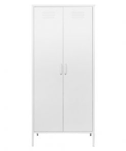 Ντουλάπα μεταλλική Nextdeco δίφυλλη λευκή Υ170x76x50εκ.