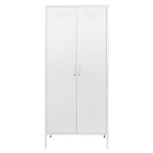 Ντουλάπα μεταλλική Nextdeco δίφυλλη λευκή Υ170x76x50εκ.