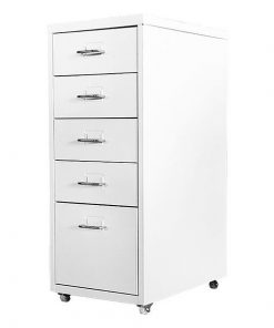 Συρταριέρα μεταλλική Nextdeco τροχήλατη λευκή Υ69x28x41εκ.