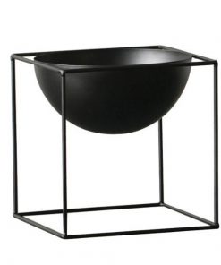 Κασπώ - μεταλλική βάση για γλάστρες στρογγ. μαύρη Y40xØ27εκ.