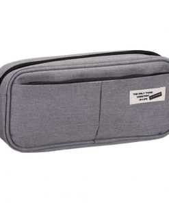 Comix κασετίνα 3 θέσεων γκρι 21x9,6x5,5 εκ.