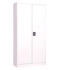 Ντουλάπα μεταλλική Nextdeco δίφυλλη λευκή 4 συρτάρια Υ185x90x40εκ.