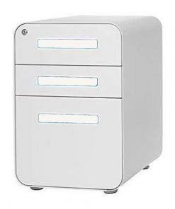 Συρταριέρα μεταλλική Nextdeco λευκή με κλειδαριά Υ60x40x50εκ.