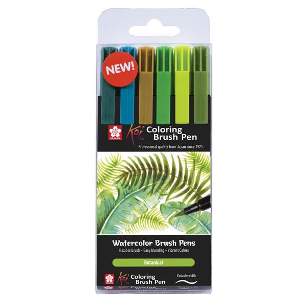 Sakura Koi Botanical brush markers σετ 6 τεμ.