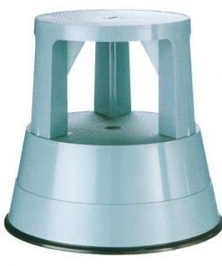 Πλαστικό σκαμπό-σκαλοπάτι με ρόδες, γκρι Υ43xØ29x45εκ.