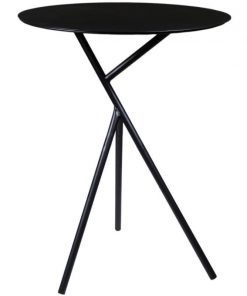 Τραπεζάκι μεταλλικό Nextdeco μαύρο Ø45εκ.