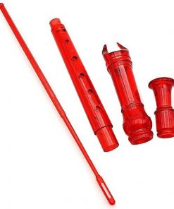 Φλογέρα πλαστική κόκκινη με 8 τρύπες 32,5εκ.