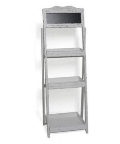 Ραφιέρα ξύλινη Nextdeco με 3 ραφάκια λευκή Y122x43x7εκ.