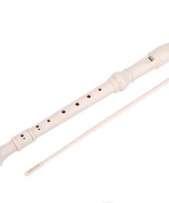 Φλογέρα πλαστική λευκή  με 8 τρύπες 32,5εκ.