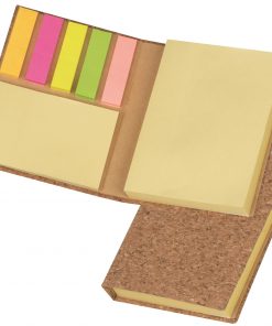 Μπλοκ από φελλό eco με χαρτάκια σημειώσεων και σελιδοδείκτες 8x10,5x1,8εκ.