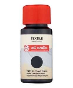 Talens χρώμα textile 7001 elegant black 50ml
