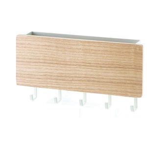 Κρεμάστρα τοίχου για κλειδιά και αλληλογραφία μπεζ Υ9,5x18x3,5εκ