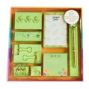 Σετ γραφικής ύλης fruits 18 τεμ. σε κουτί δώρου Υ3x22×22εκ.